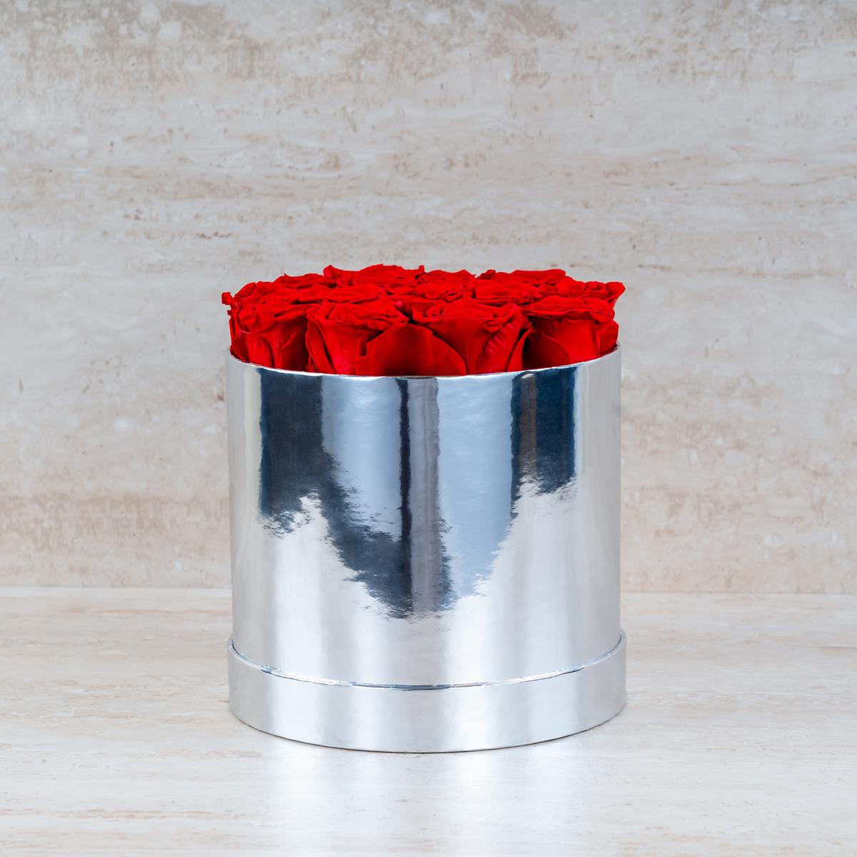 16 Preserved Roses in Mirror Gift Box – Style 2