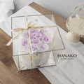 Purple Preserved Roses in Acrylic Gift Box