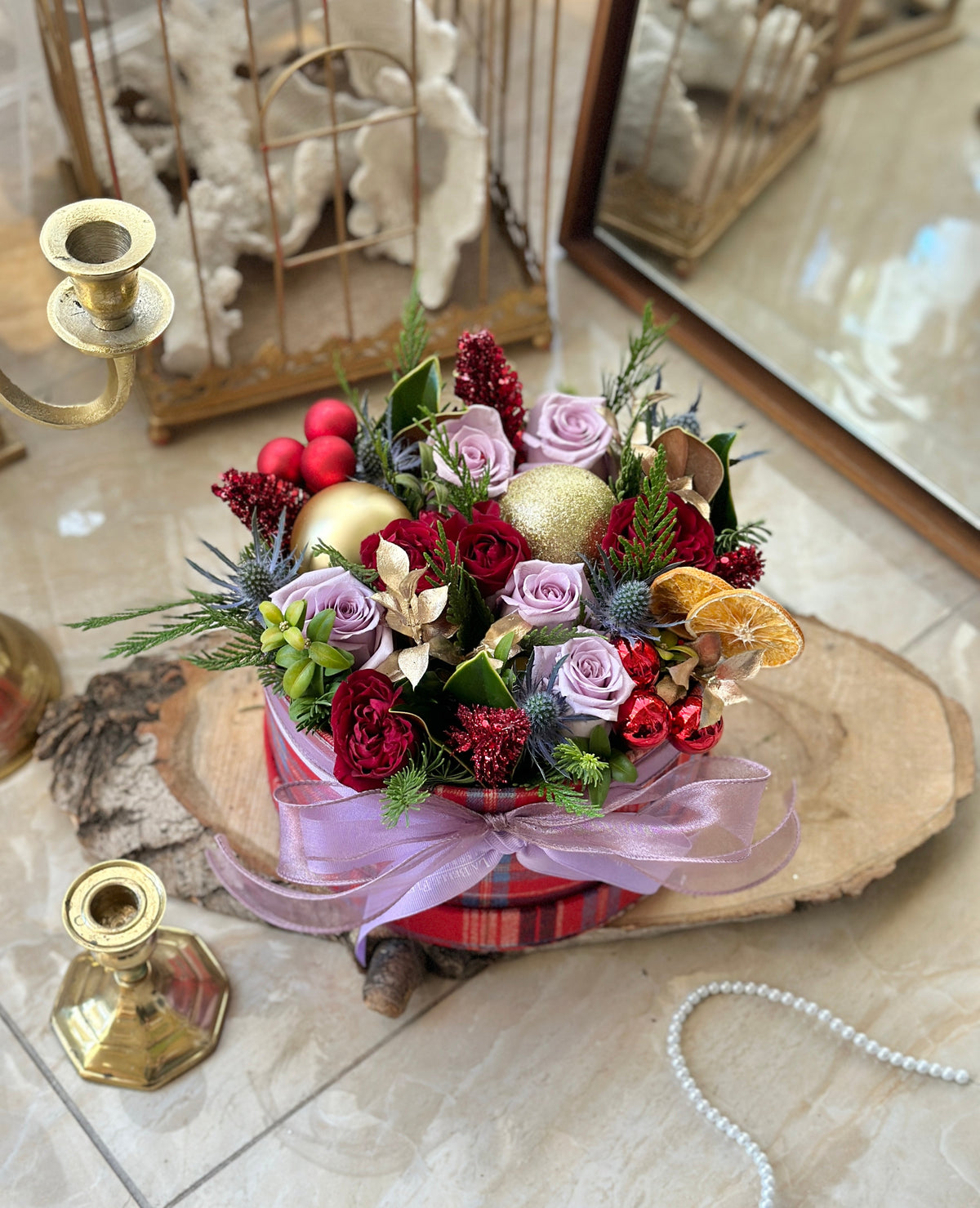 Lavender Preserved Roses Gift Box