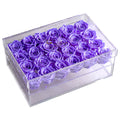 24 Lavender Preserved Roses in Acrylic Rectangle Jewelry Box