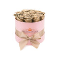 24K Gold Preserved Roses in Classic Round Gift Box – Style 6