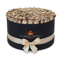 24K Gold Preserved Roses in Deluxe Round Gift Box
