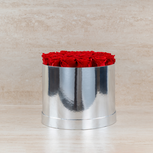 24 Preserved Roses in Mirror Gift Box