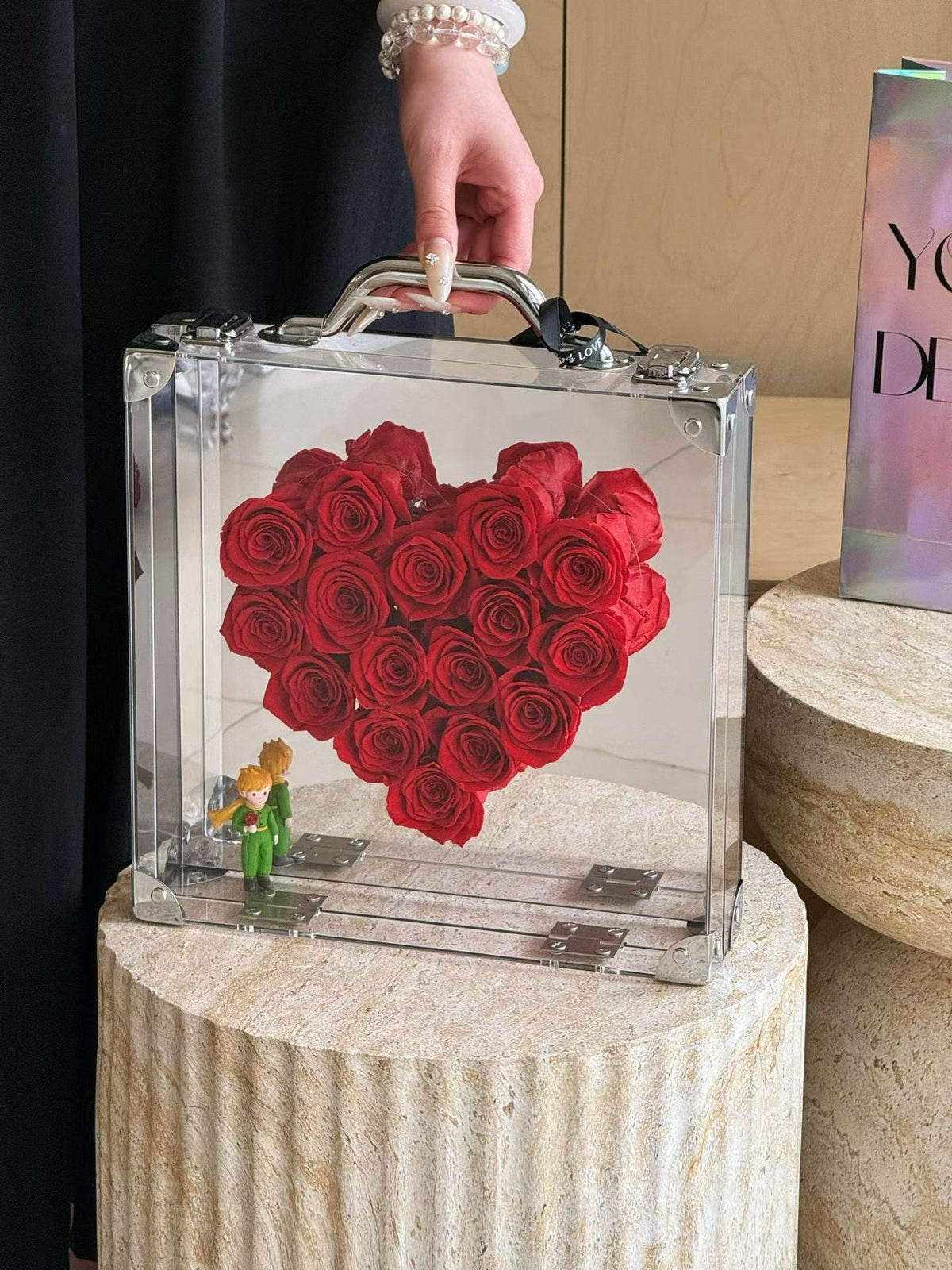 Preserved Roses in Heart Gift Box – Style 2