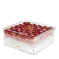 25 Preserved Roses in Acrylic Square Gift Box