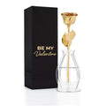 High Detail 24K Gold Dipped Real Rose Gift Box – "Be My Valentine"