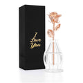 Rose Gold Dipped Real Rose Gift Box – "I Love You"