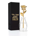 24K Gold Dipped Real Rose Gift Box – "Til The Last Petal Falls"