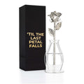 Silver Dipped Real Rose Gift Box – "Til The Last Petal Falls"