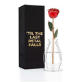 Gold Trim Dipped Real Rose Gift Box – "Til The Last Petal Falls"