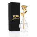 24K Gold Dipped Real Rose Gift Box – "We Are Blessed"