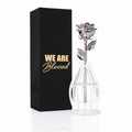 Platinum Dipped Real Rose Gift Box – "We Are Blessed"