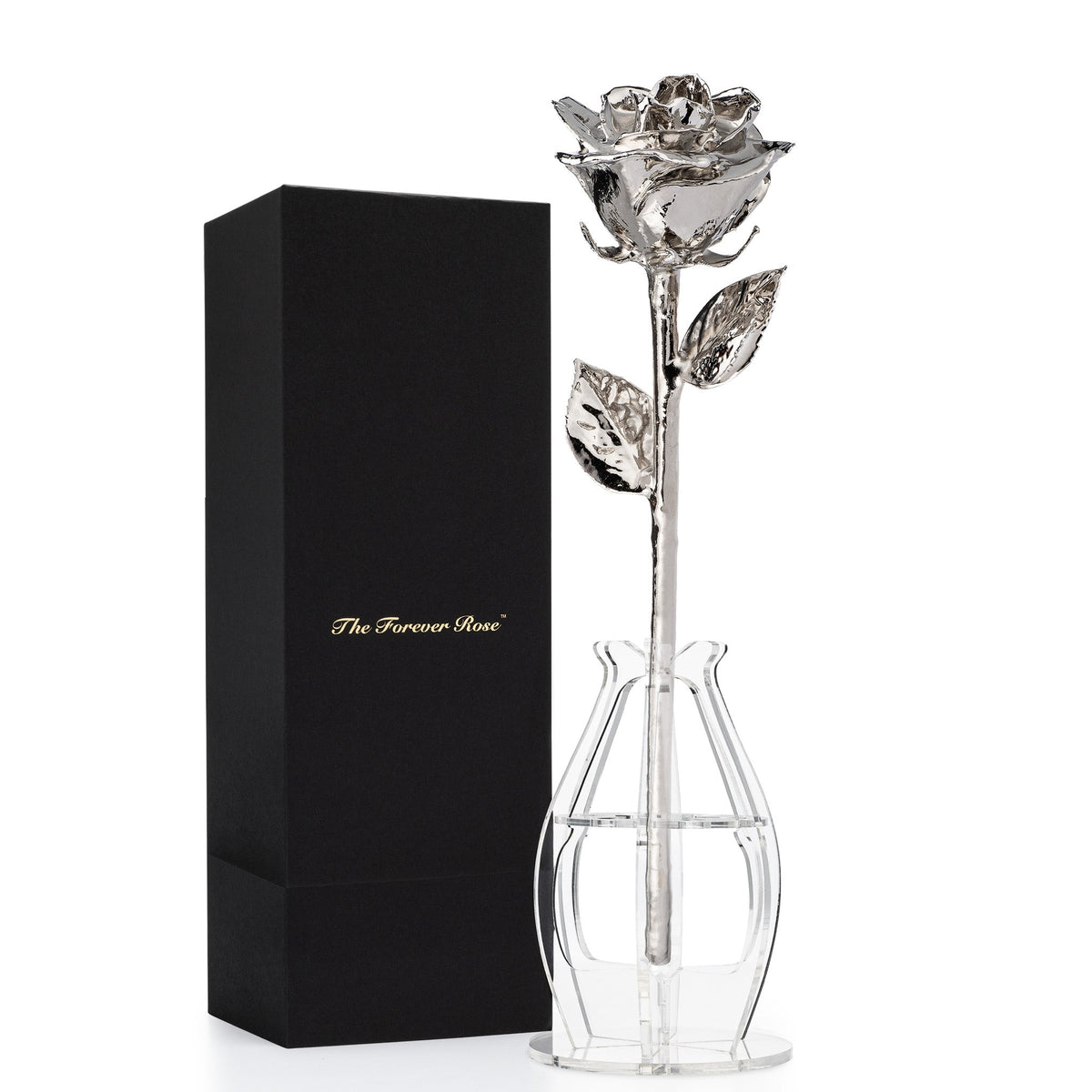 Platinum Dipped Real Rose Gift Box