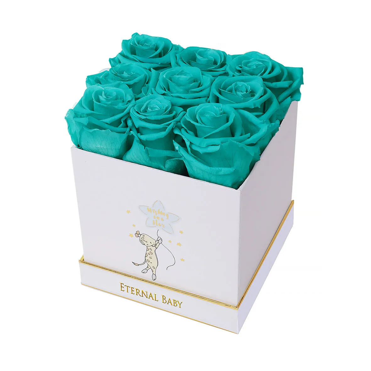 9 Preserved Roses Gift Box – Baby Boy Gift
