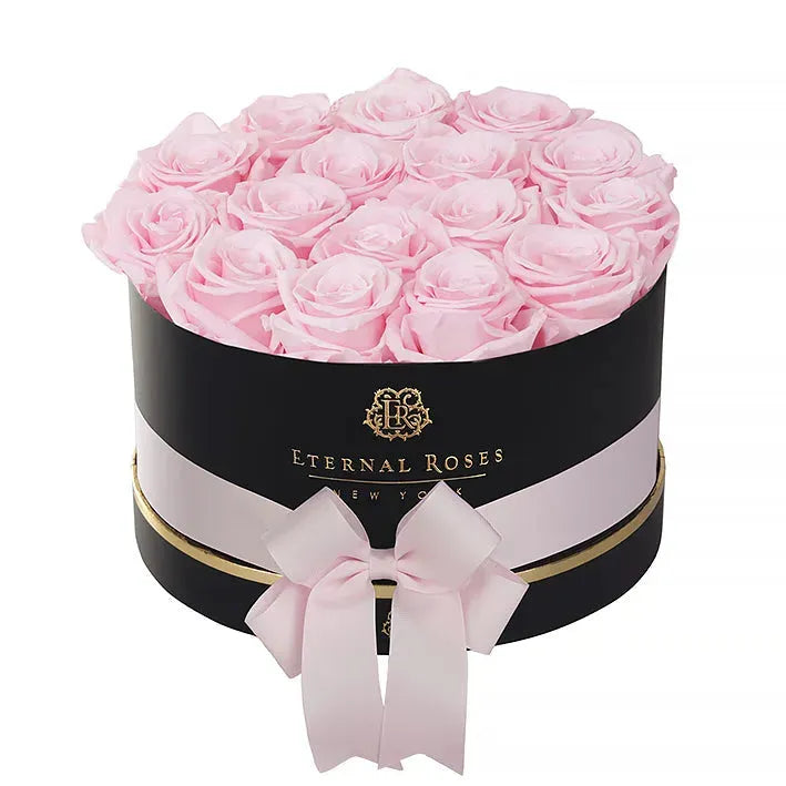 Small 15-17 Preserved Roses in Round Gift Box – Style 2