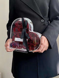 Red Preserved Roses in Acrylic Heart Gift Box