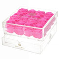 16 Preserved Roses in Acrylic Jewelry Box