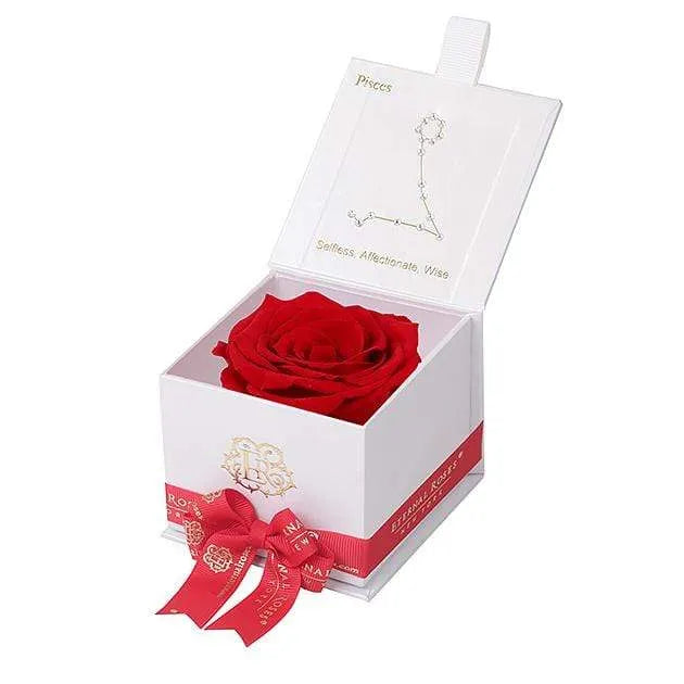 Preserved Roses in White Gift Box – Pisces Zodiac Gift