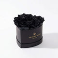 Black Preserved Roses in Heart Gift Box