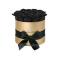 Black Magic Preserved Roses in Classic Round Gift Box – Style 3
