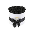 Black Magic Preserved Roses in Classic Round Gift Box – Style 2