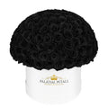 Large Black Preserved Roses in Velvet Dome Box