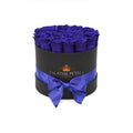 Blue Preserved Roses in Classic Round Gift Box