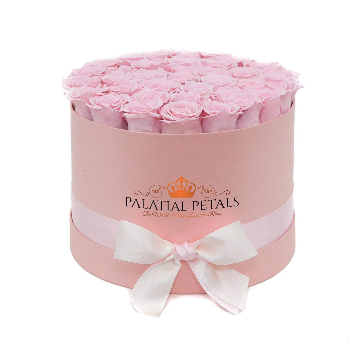 Grand Bridal Pink Preserved Roses in Round Gift Box for Wedding