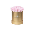 Mini Bridal Pink Preserved Roses in Round Gift Box for Wedding