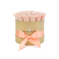 Champagne Preserved Roses in Classic Round Gift Box
