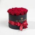 14-15 Red Preserved Roses in Black Gift Box