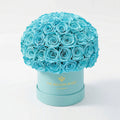 Mint & Green Preserved Roses in Suede Dome Box