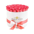 Large Coral Pink Preserved Roses in Round Gift Box
