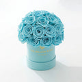 Mint Preserved Roses in Essence Green Suede Dome Box