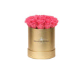 Mini Pink Preserved Roses in Round Gift Box