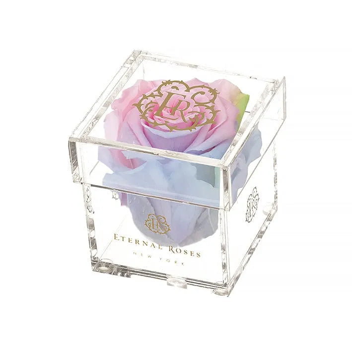 Single Mini Preserved Rose in Acrylic Gift Box – Style 2