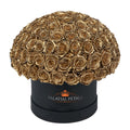 Large 24K Gold Preserved Roses in Dome Box