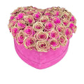 Pink Preserved Roses in Heart Gift Box – Style 3