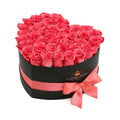 Coral & Pink Preserved Roses in Heart Gift Box