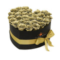 24K Gold Preserved Roses in Heart Gift Box