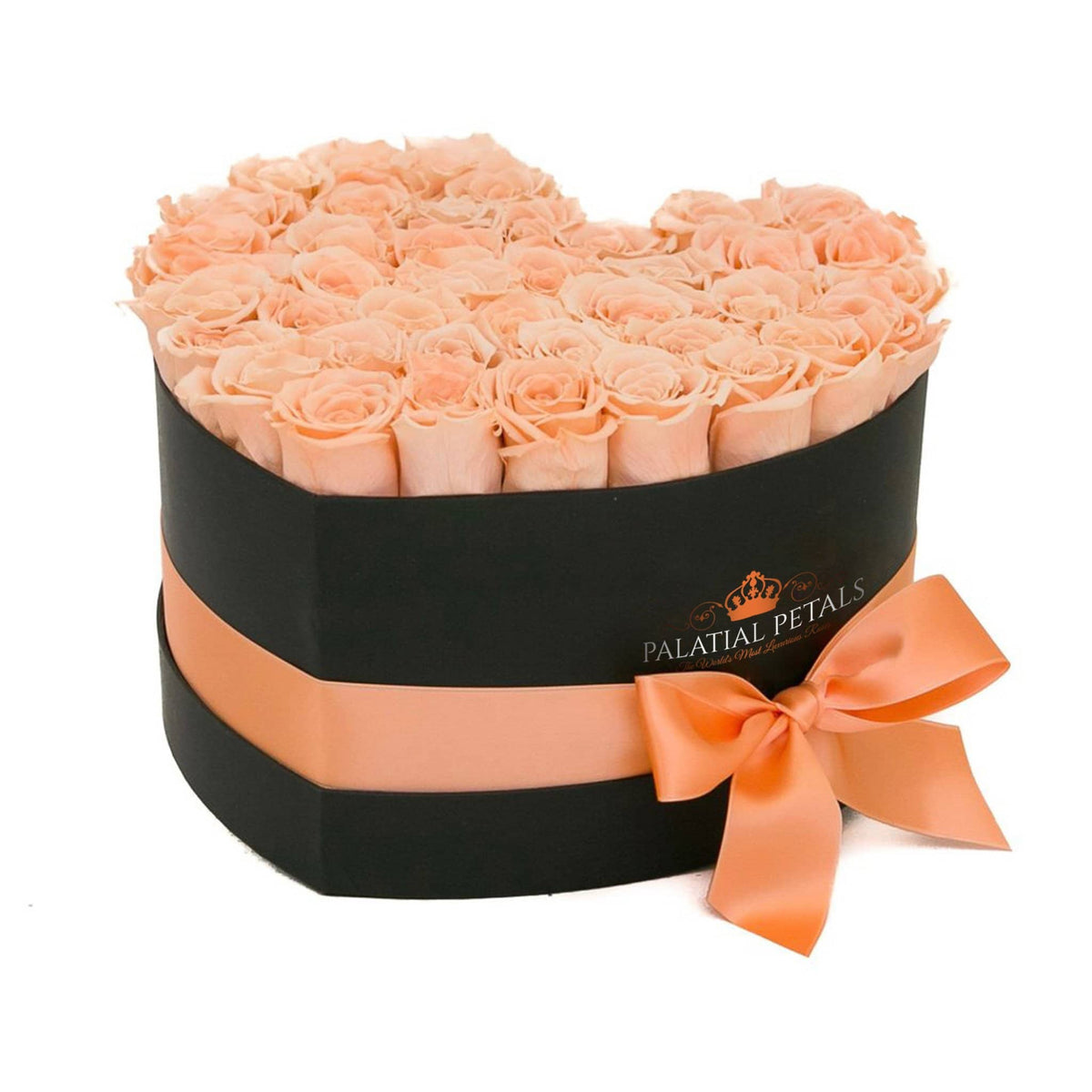 Champagne Preserved Roses in Heart Gift Box