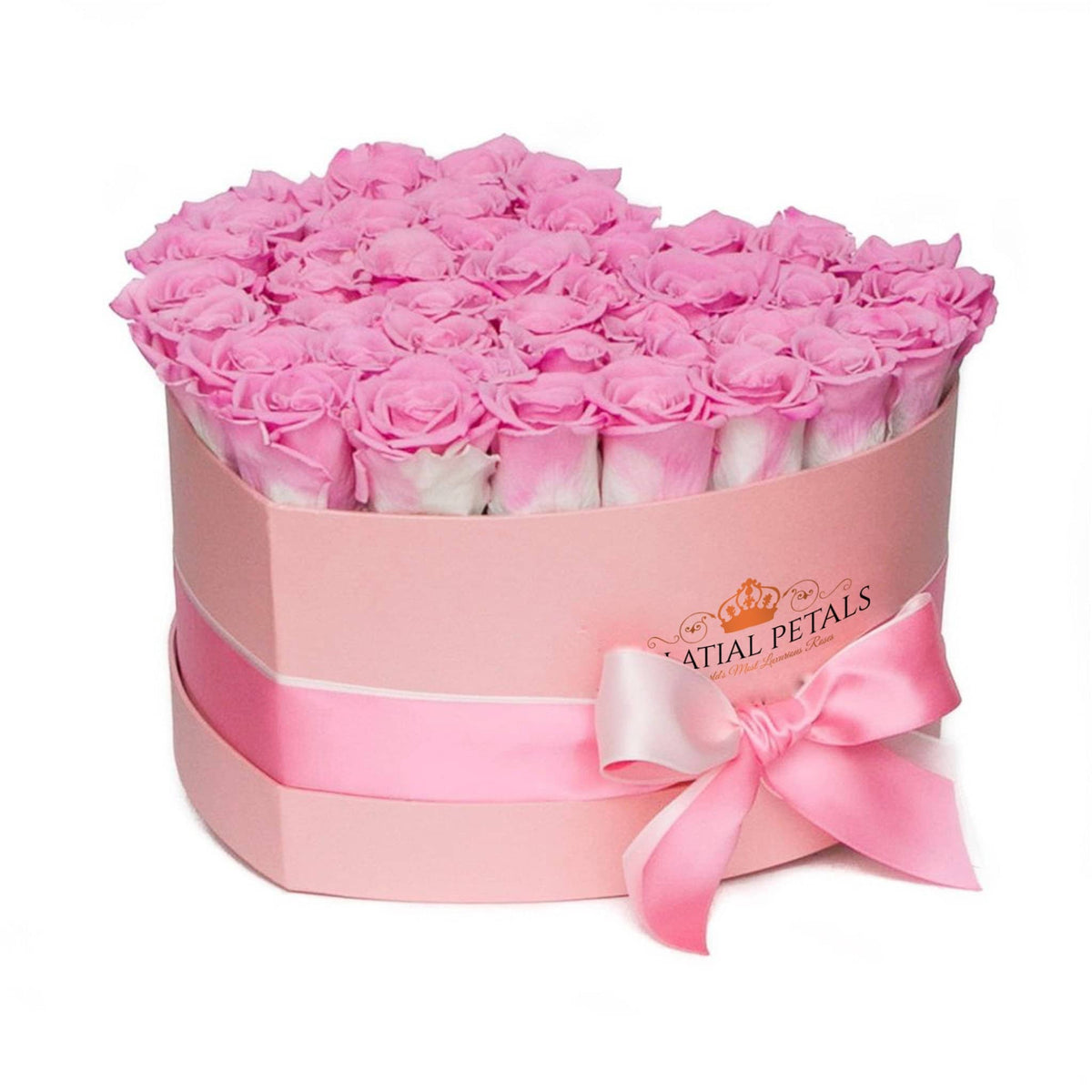Pink Preserved Roses in Heart Gift Box – Style 4
