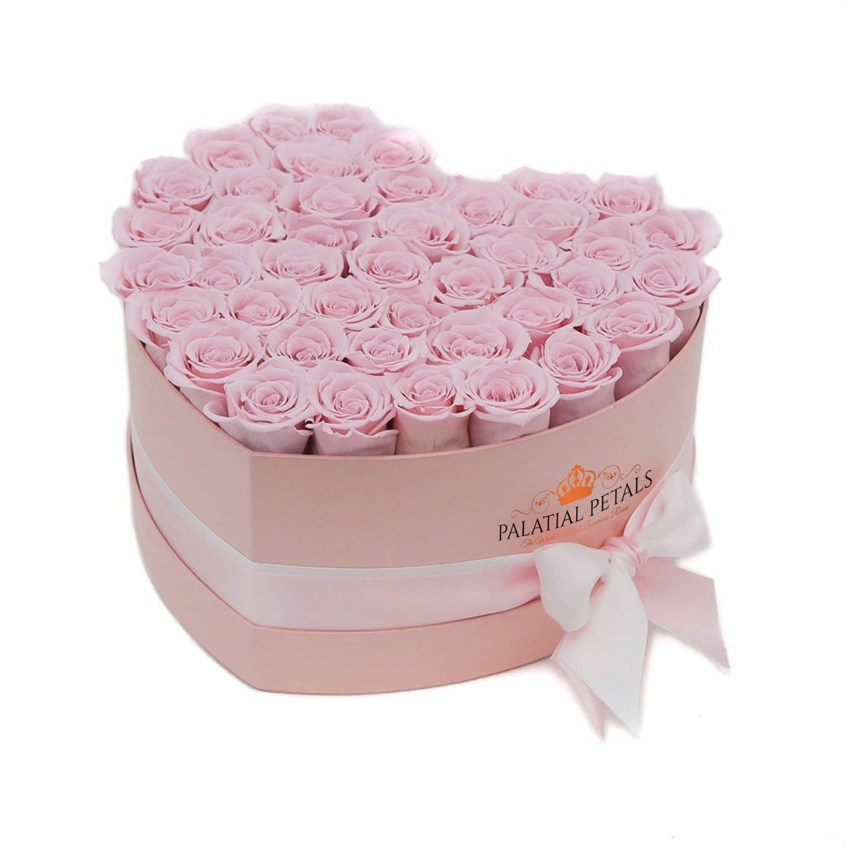 Pink Preserved Roses in Heart Gift Box – Style 2