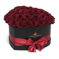 Red Preserved Roses in Heart Gift Box – Style 2