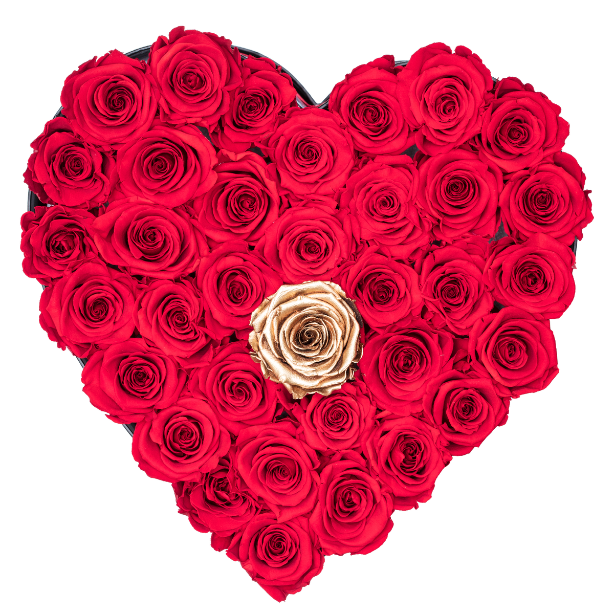 Large Preserved Roses in Heart Gift Box