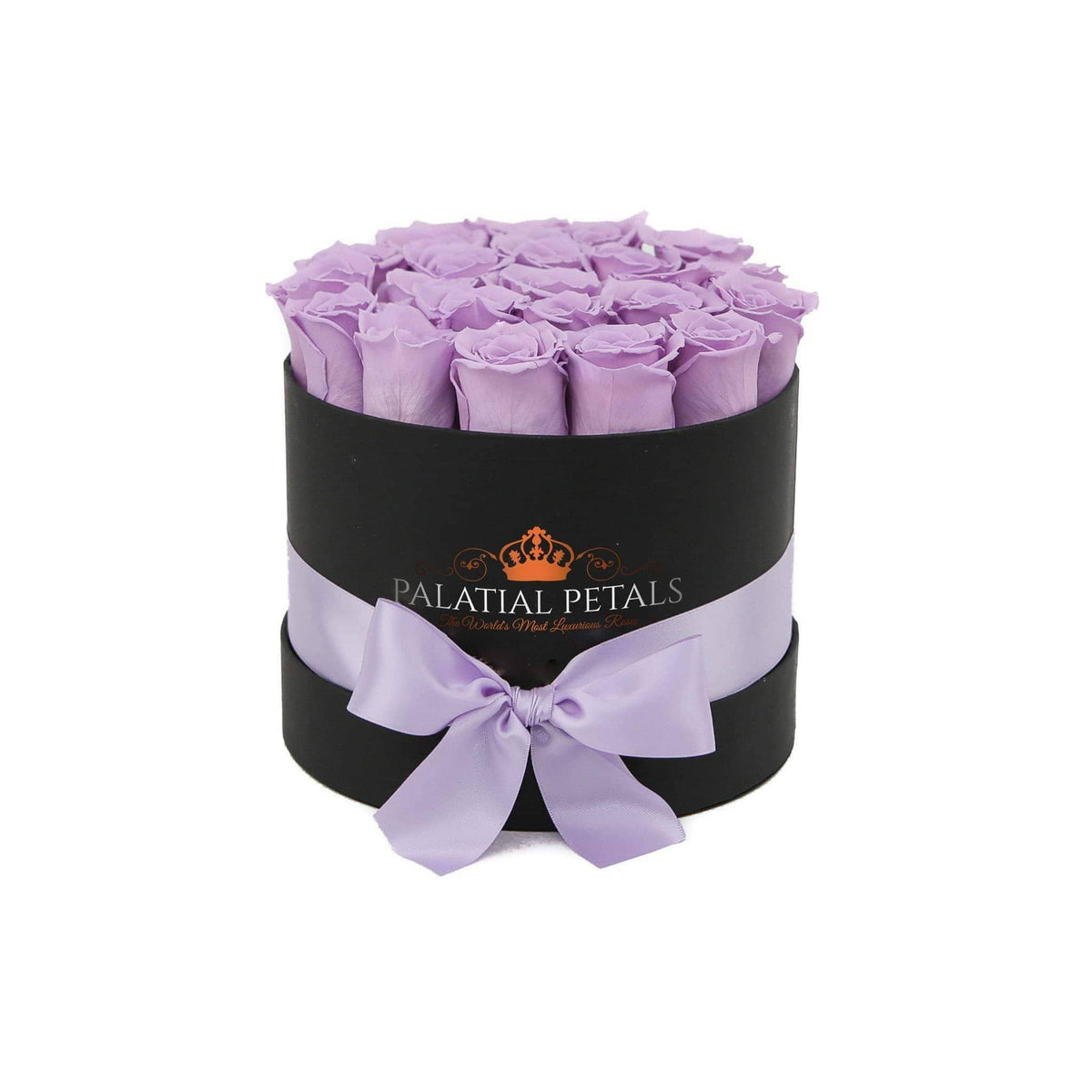Sweet Lavender Preserved Roses in Classic Round Gift Box – Style 2