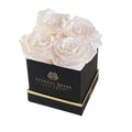 Small 4 Mimosa Preserved Roses in Classic Gift Box