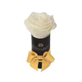 Single Canary Preserved Rose in Round Gift Box