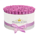 Lilac Preserved Roses in Round Gift Box