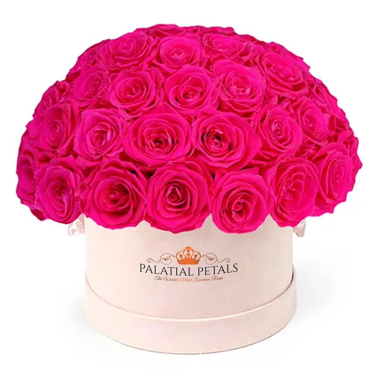 Pink Preserved Roses in Dome Box